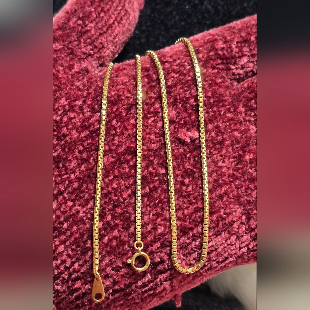 Solid K18 JAPAN GOLD 50CM Necklace